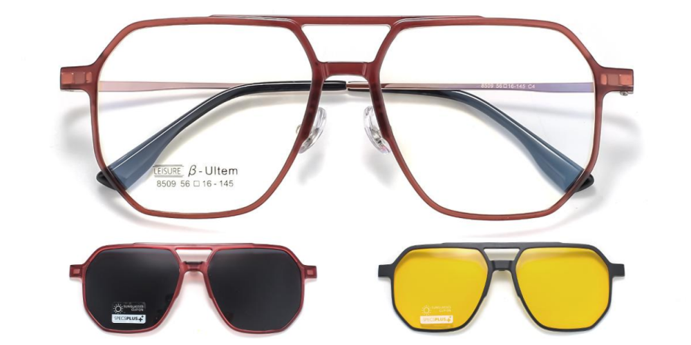 Dana Polarized Clip On Rx Sunglasses and Eyeglasses For