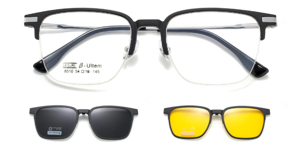 Geneva Polarized Clip-On Rx Sunglases - Men & Women Prescription Eyeglasses