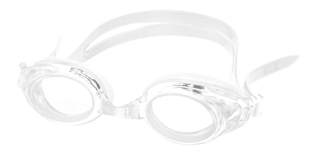 Benson Prescription Swimming Goggles Clear - Nose Clip, Ear Plugs and Watertight Case Included