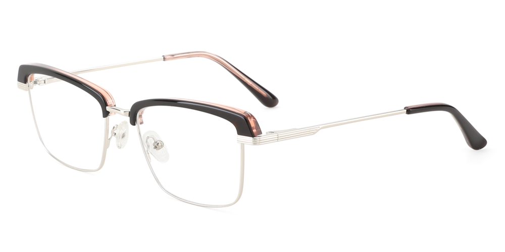 Brooklyn Prescription Glasses Black Silver
