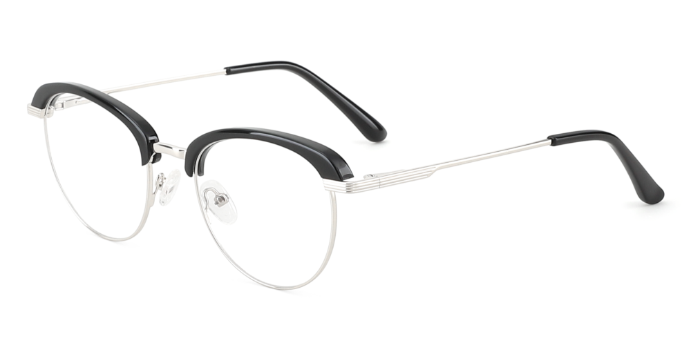 Harper Prescription Glasses Black Silver
