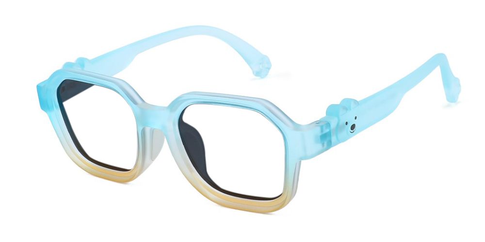 Sophia Light Blue RX Glasses For Youth - Kids Friendly Impact Resistant - Boys and Girls Prescription Eyeglasses 