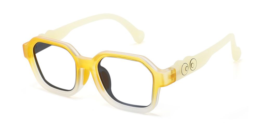 Oliver Yellow RX Glasses For Youth - Kids Friendly Impact Resistant - Boys and Girls Prescription Eyeglasses 