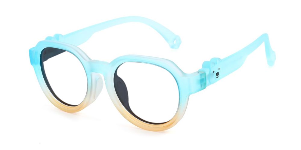 Emma Light Blue RX Glasses For Youth - Kids Friendly Impact Resistant - Boys and Girls Prescription Eyeglasses 