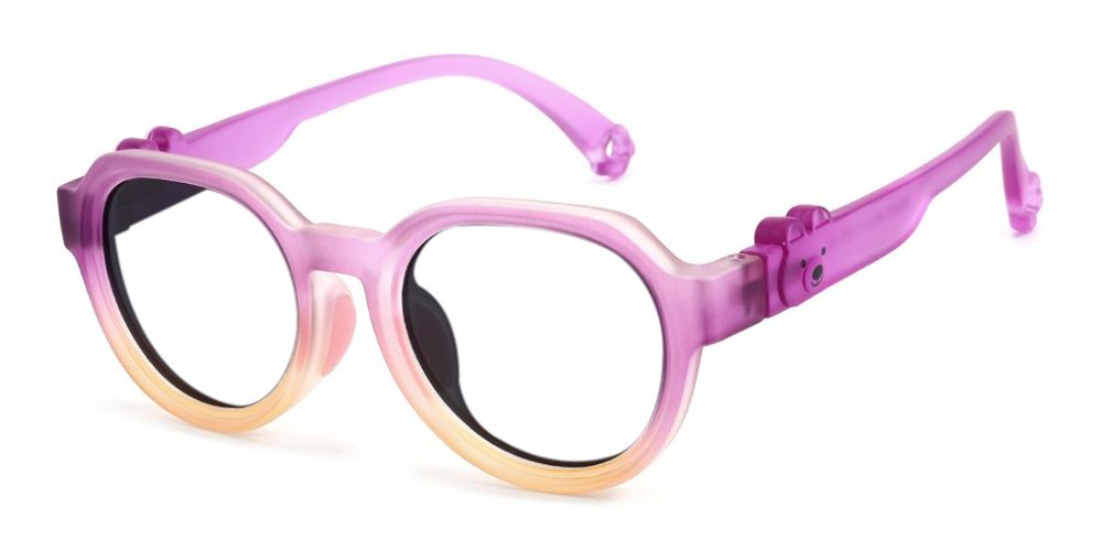 Emma Purple RX Glasses For Youth - Kids Friendly Impact Resistant - Boys and Girls Prescription Eyeglasses 