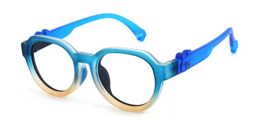 Emma Blue RX Glasses For Youth - Kids Friendly Impact Resistant - Boys and Girls Prescription Eyeglasses 
