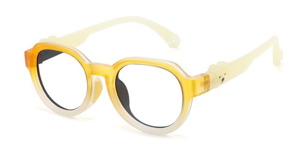 Emma Yellow RX Glasses For Youth - Kids Friendly Impact Resistant - Boys and Girls Prescription Eyeglasses 