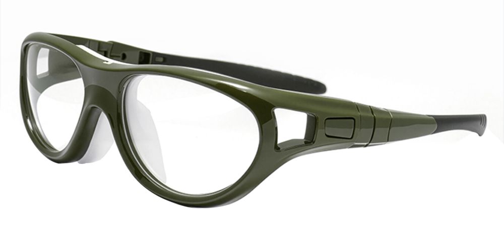 Atlas Prescription Sports Goggles Green - Interchangeable Headband - Basketball, Football & Soccer Glasses