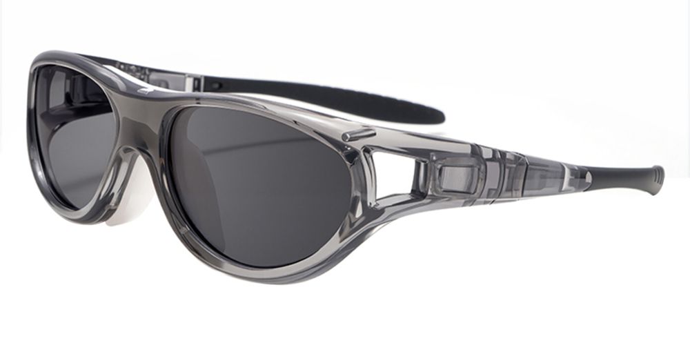 Atlas Prescription Sports Goggles Clear Grey - Interchangeable Headband - Basketball, Football & Soccer Glasses