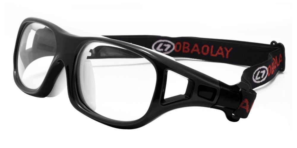 Sierra Prescription Sports Goggles Black - Interchangeable Headband - Basketball, Football & Soccer Glasses