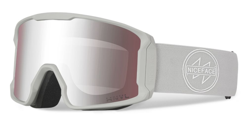 Camden Prescription Ski and Snowboard Goggles Silver - Dual Layer Anti Fog Lenses - Impact Resistance and UV Blocking Snow Glasses