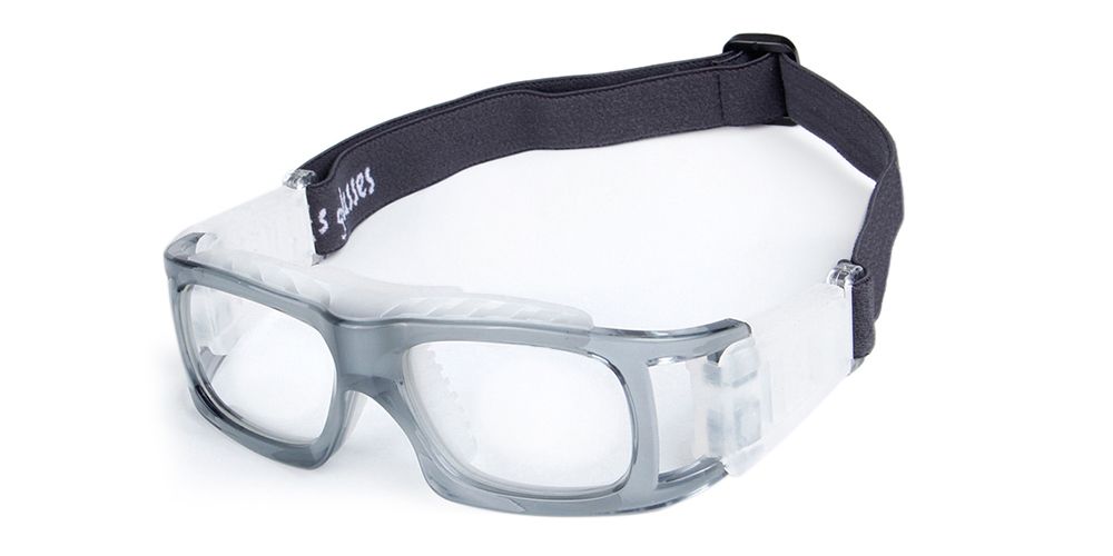 Blackburn Prescription Sports Goggles Clear Grey - Basketball, Baseball, Football & Soccer Glasses
