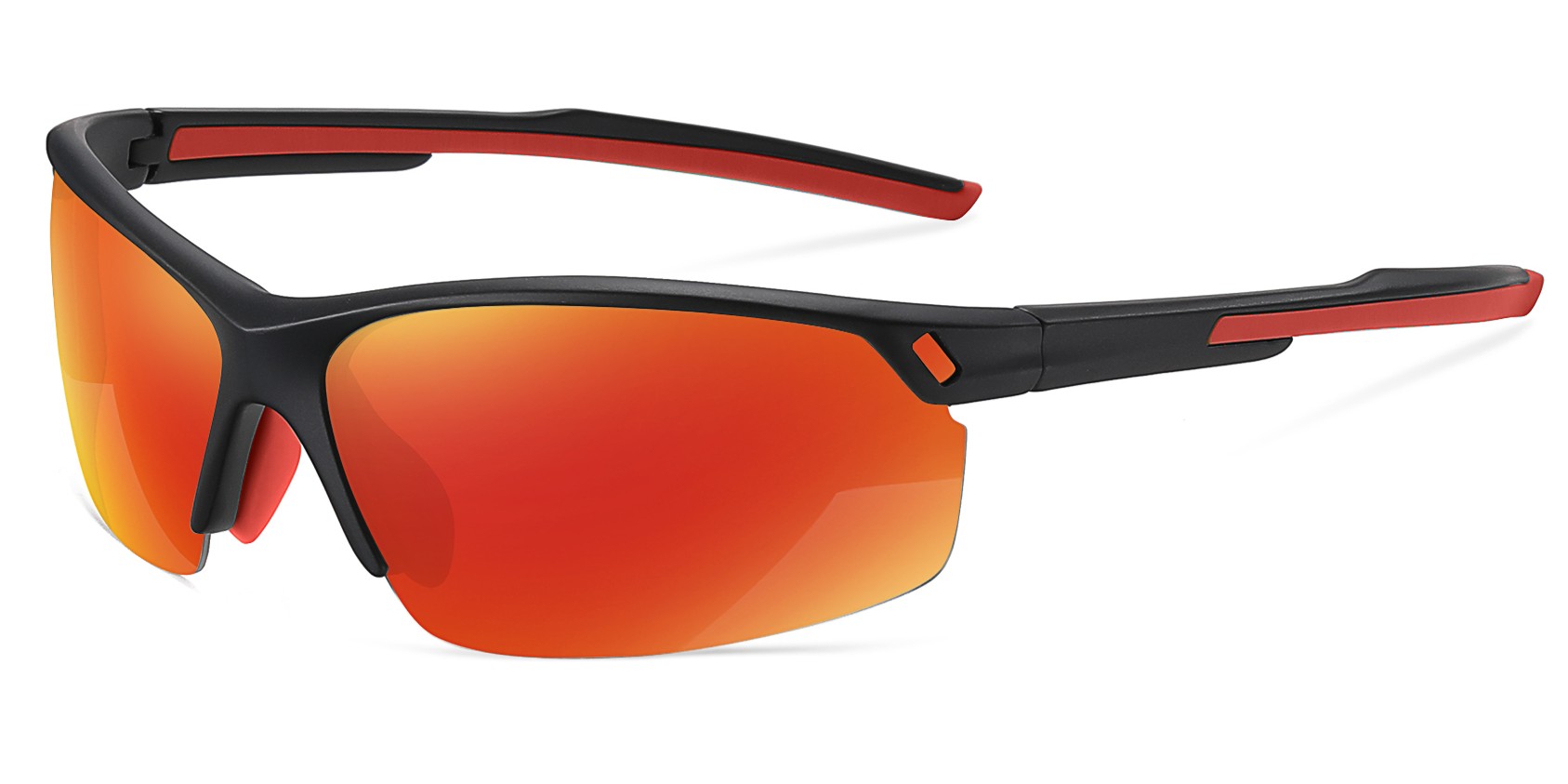 Hornell Prescription Sports Glasses & Sunglasses Black Red - Cycling, Jogging and Fishing Glasses