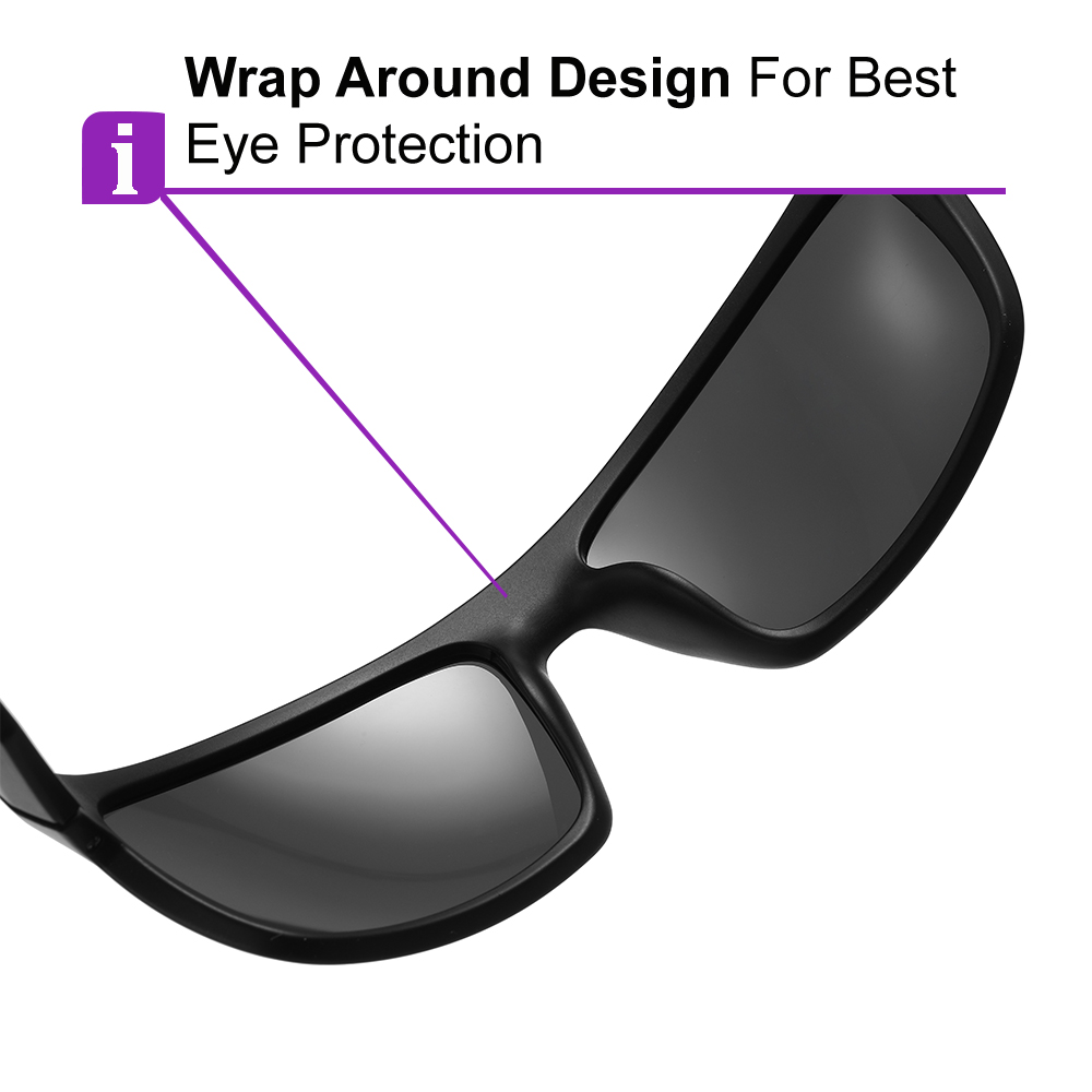 Palisade Prescription Sports Glasses Black Green - Cycling, Fishing and Jogging Goggles - Polarized or Transition Lenses