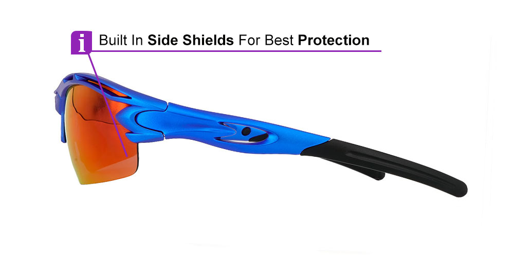 Avalanche Prescription Sports Sunglasses Blue - ANSI Z87.1 Certified