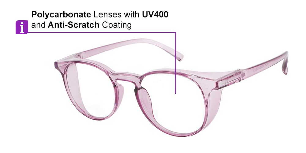 Corning Prescription Safety Glasses purple