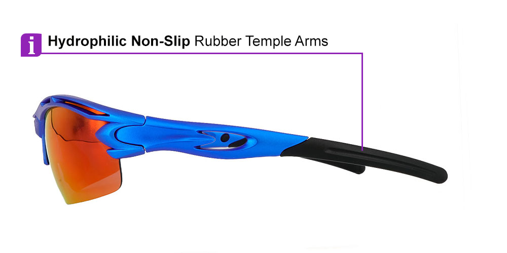 Avalanche Prescription Sports Sunglasses Blue - ANSI Z87.1 Certified