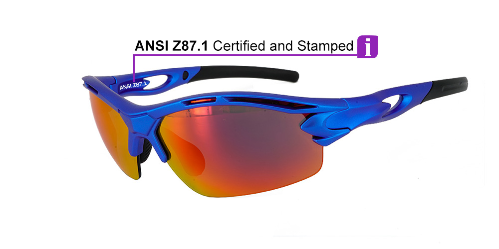 Avalanche Prescription Sports Sunglasses Blue - ANSI Z87.1 Certified