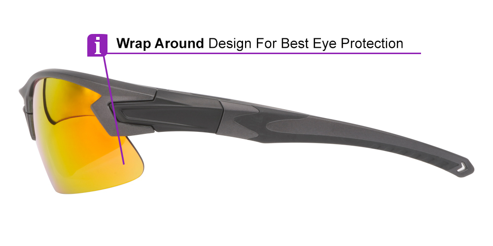 Matrix Peak Prescription Sports Glasses - ANSI Z87.1 Certified - Jogging, Boating and Baseball Glasses