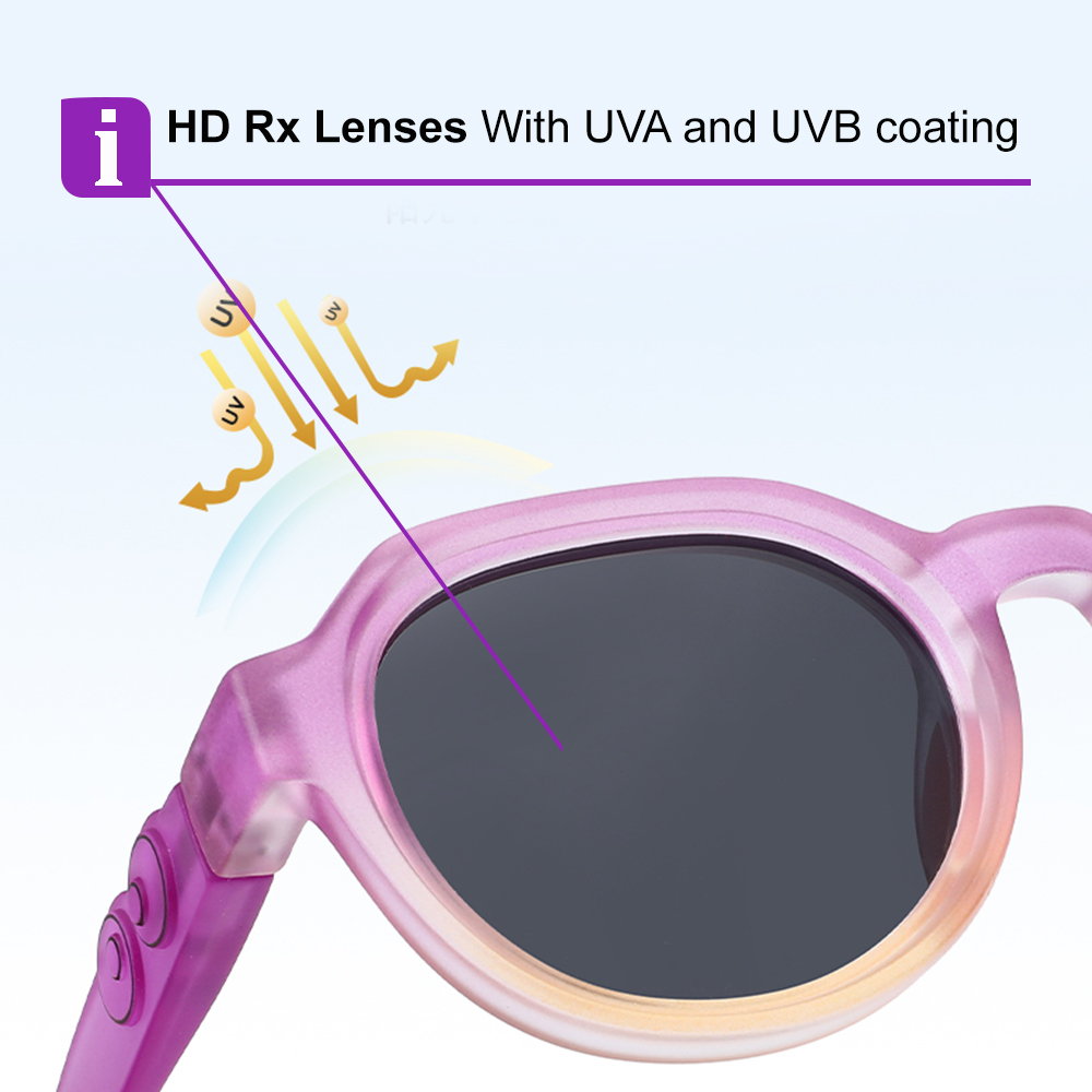 Elijah Light Blue RX Glasses For Youth - Kids Friendly Impact Resistant - Boys and Girls Prescription Eyeglasses 