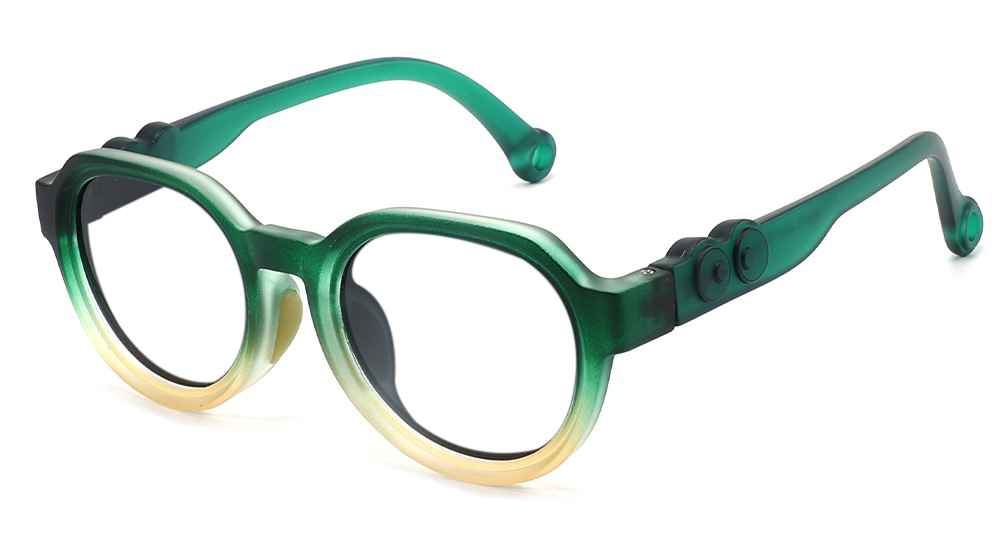 Elijah Green RX Glasses For Youth - Kids Friendly Impact Resistant - Boys and Girls Prescription Eyeglasses
