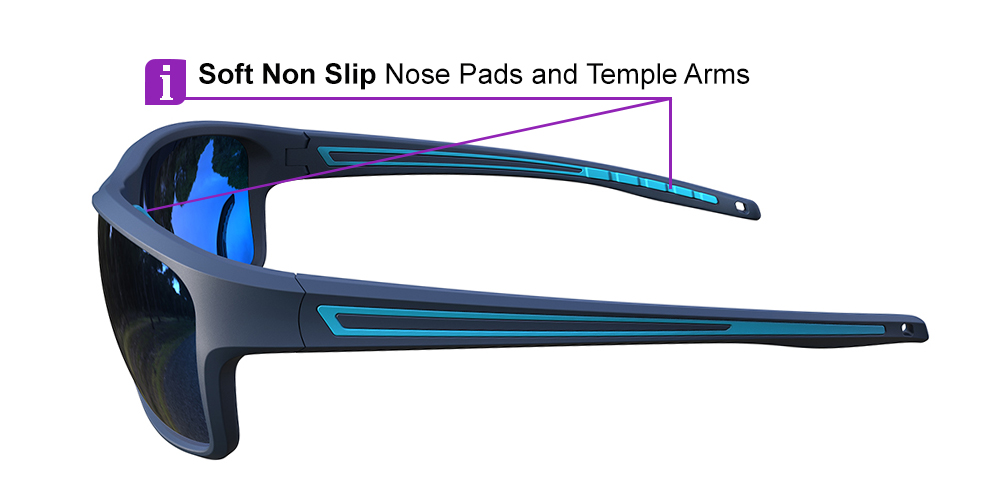 Matrix Chinook Prescription Safety Glasses Blue - ANSI Z87.1 Certified - Industrial or Tactical Glasses