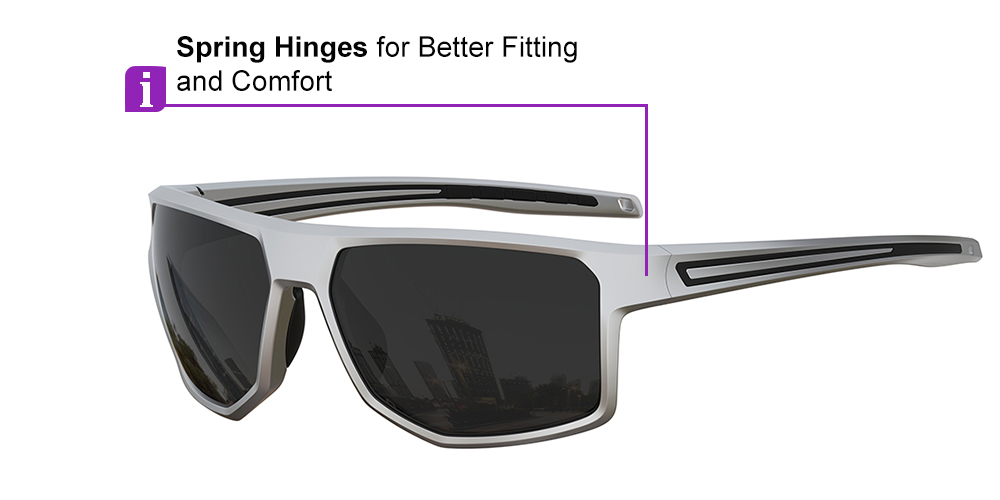 Matrix Victor Prescription Sports Safety Sunglasses Silver - Cycling, Tennis and Baseball Glasses