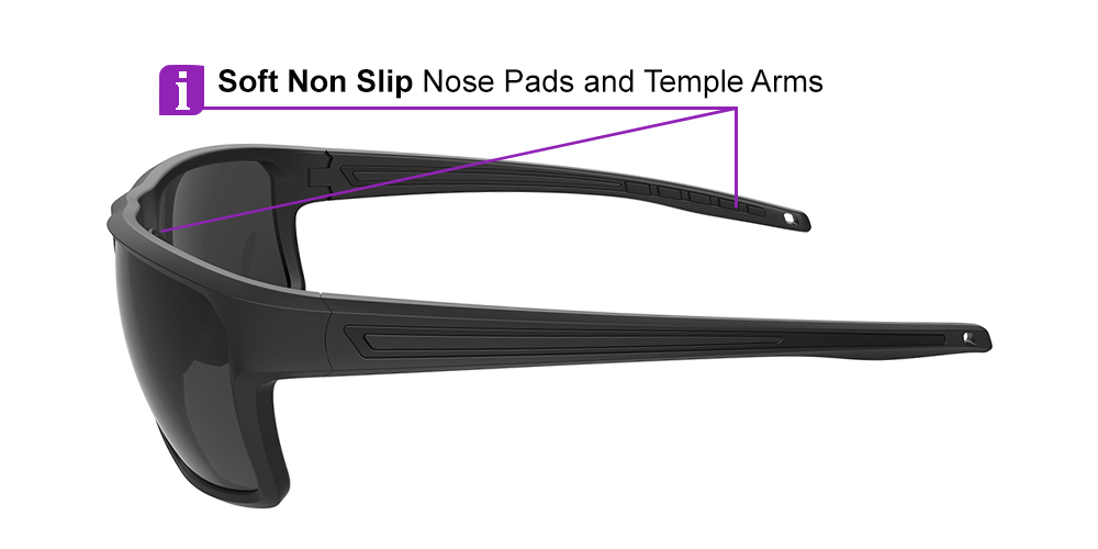 Matrix Victor Prescription Sports Safety Sunglasses Black - Cycling, Tennis and Baseball Glasses