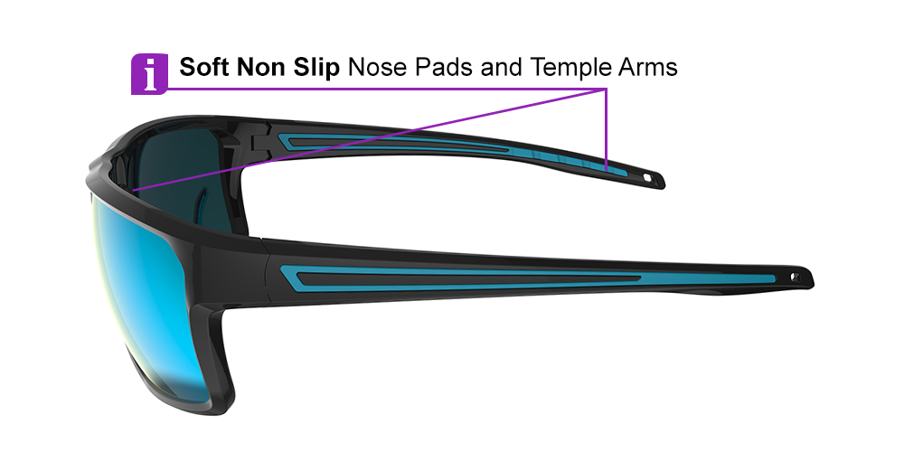 Matrix Victor Prescription Sports Safety Sunglasses Blue - Cycling, Tennis and Baseball Glasses