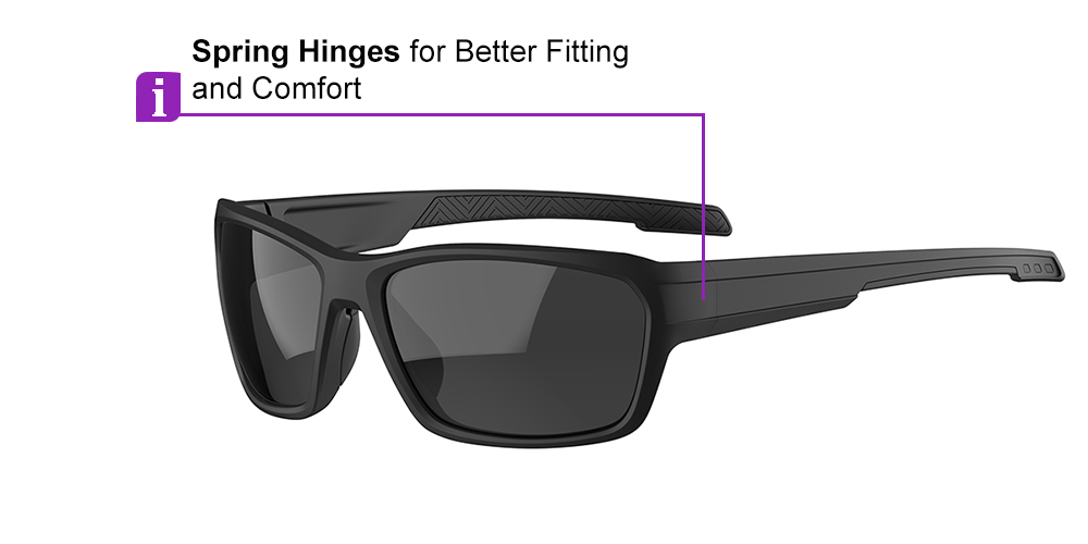 Matrix Ennis Prescription Sports Safety Sunglasses Black - Cycling, Tennis and Baseball Glasses