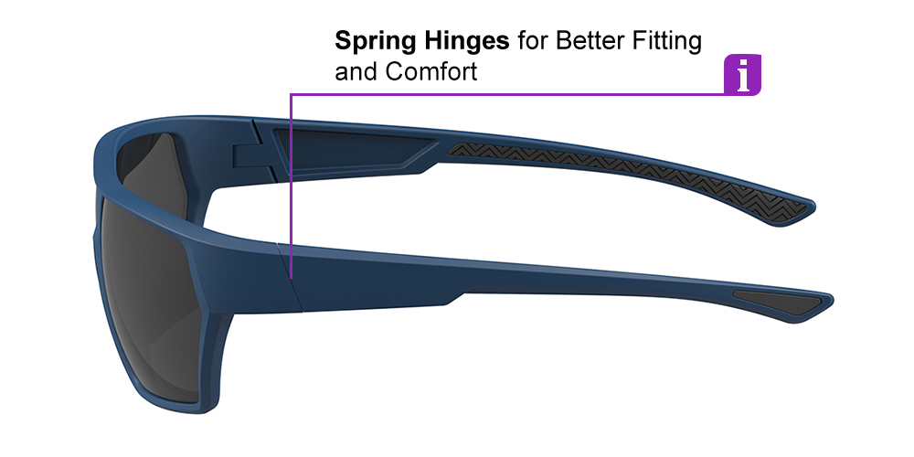Matrix Belgrade Prescription Sports Safety Sunglasses Blue - Cycling, Tennis and Baseball Glasses