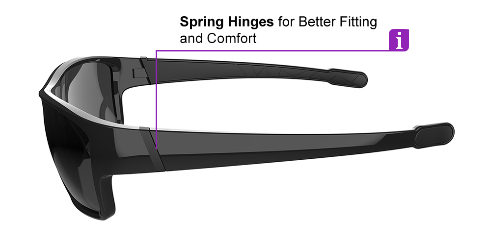 Matrix Shelby Prescription Safety Glasses Black - ANSI Z87.1 Certified - Industrial, Construction and Tactical Glasses