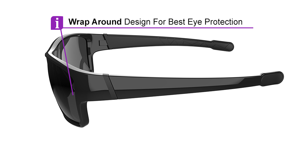 Matrix Shelby Prescription Safety Glasses Black - ANSI Z87.1 Certified - Industrial, Construction and Tactical Glasses