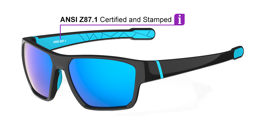 Matrix Shelby Prescription Safety Glasses Black Blue - ANSI Z87.1 Certified - Industrial, Construction and Tactical Glasses