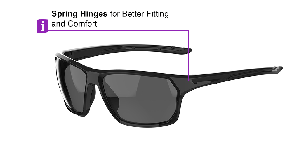 Matrix Upton Prescription Sports Safety Sunglasses Black - Cycling, Tennis and Baseball Glasses