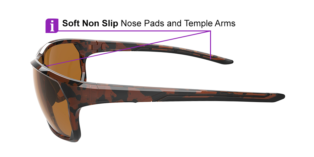 Matrix Upton Prescription Sports Safety Sunglasses Demi Amber - Cycling, Tennis and Baseball Glasses