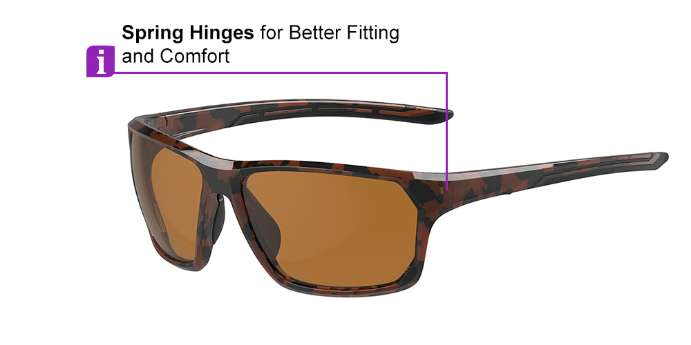 Matrix Upton Prescription Sports Safety Sunglasses Demi Amber - Cycling, Tennis and Baseball Glasses