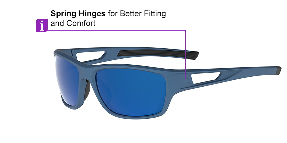 Matrix Salem Prescription Safety Glasses Blue - ANSI Z87.1 Certified - Construction, Industrial or Tactical Glasses