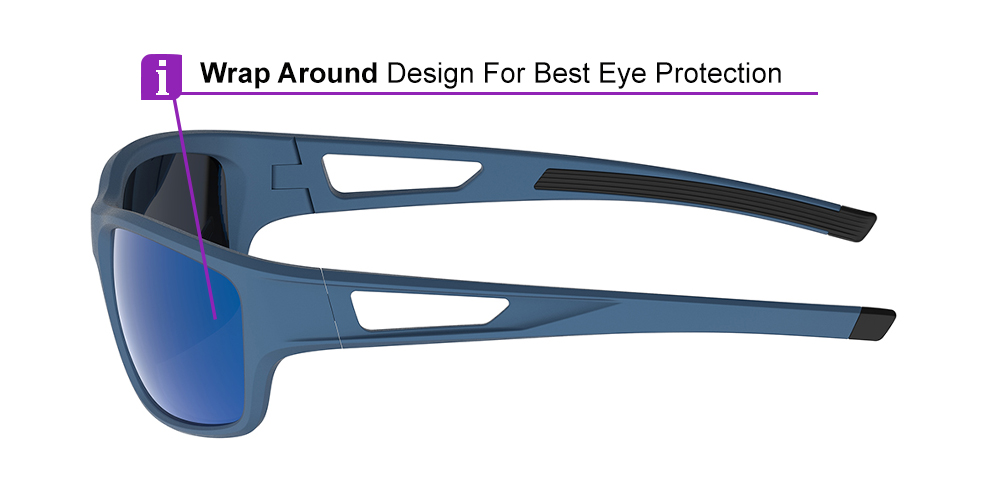 Matrix Salem Prescription Safety Glasses Blue - ANSI Z87.1 Certified - Construction, Industrial or Tactical Glasses