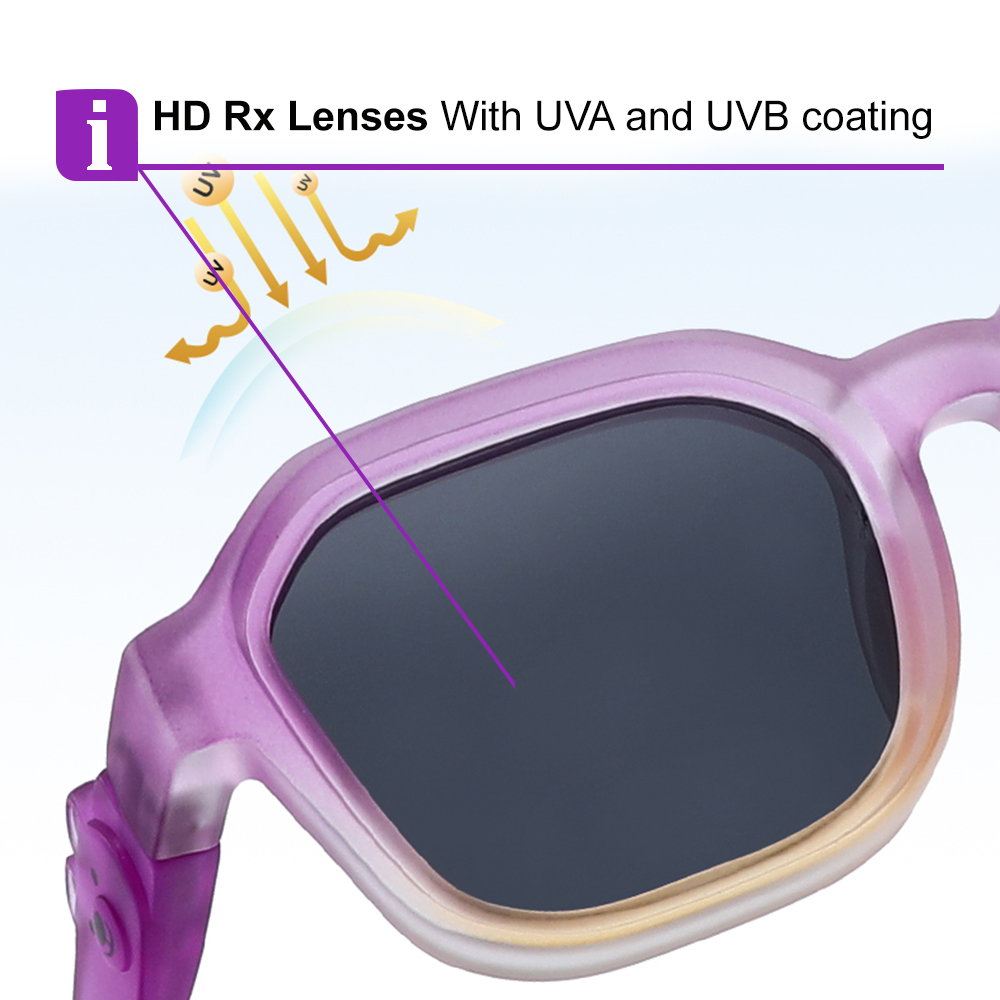 Sophia Blue RX Glasses For Youth - Kids Friendly Impact Resistant - Boys and Girls Prescription Eyeglasses 