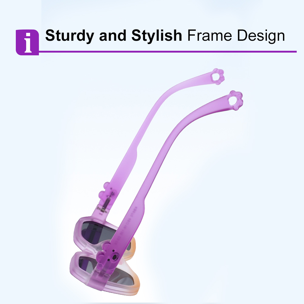 Sophia Purple RX Glasses For Youth - Kids Friendly Impact Resistant - Boys and Girls Prescription Eyeglasses