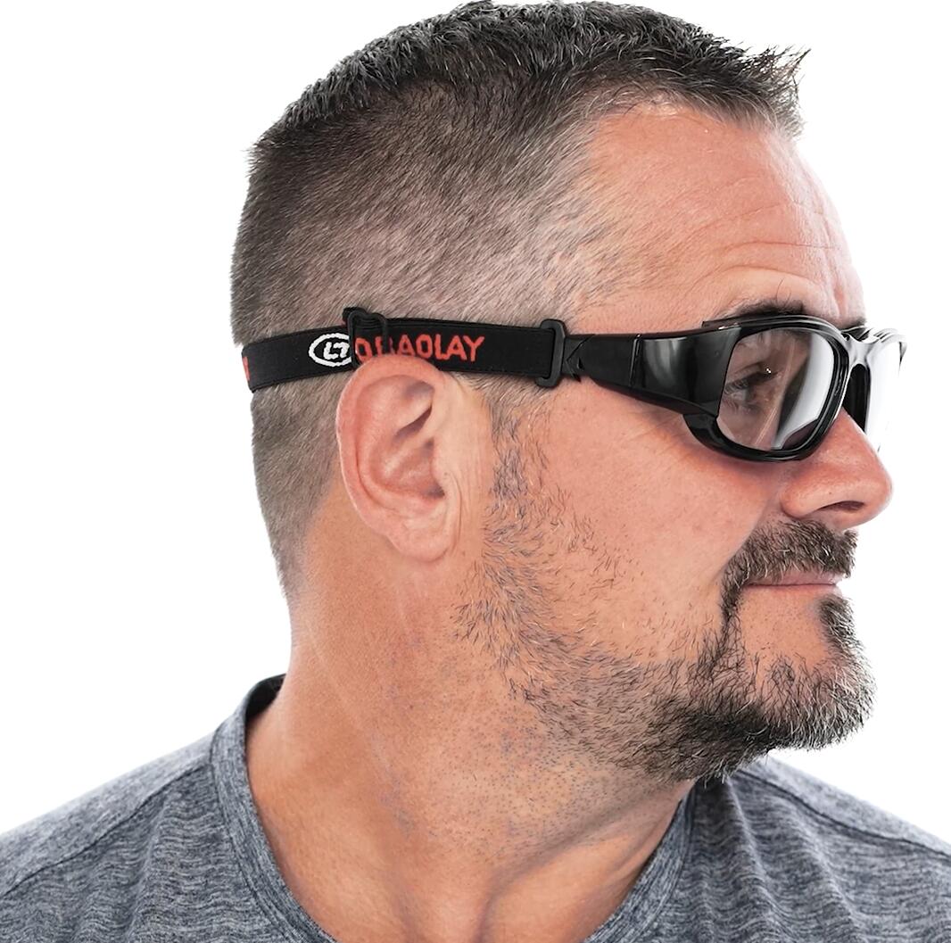 Alberta Prescritpion Sports Glasses & Goggles Black - Interchangeable Headband - Basketball, Baseball, Football & Soccer Glasses