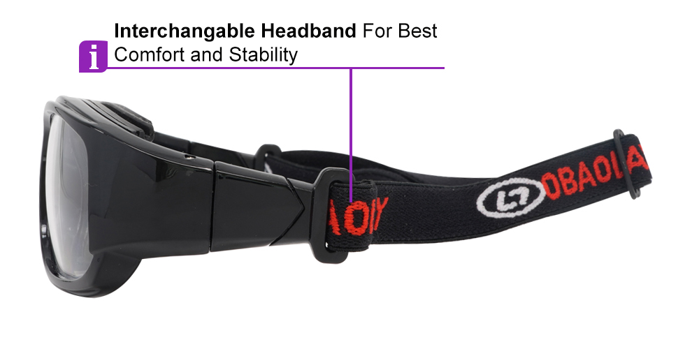 Alberta Prescritpion Sports Glasses & Goggles Blue - Interchangeable Headband - Basketball, Baseball, Football & Soccer Glasses