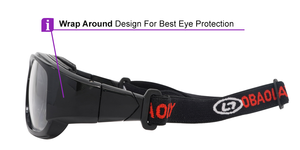 Alberta Prescritpion Sports Glasses & Goggles Black - Interchangeable Headband - Basketball, Baseball, Football & Soccer Glasses