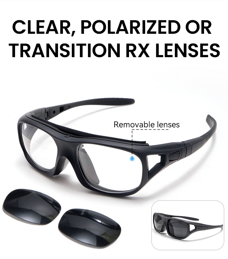 Sierra Prescription Sports Goggles Green - Interchangeable Headband - Basketball, Football & Soccer Glasses