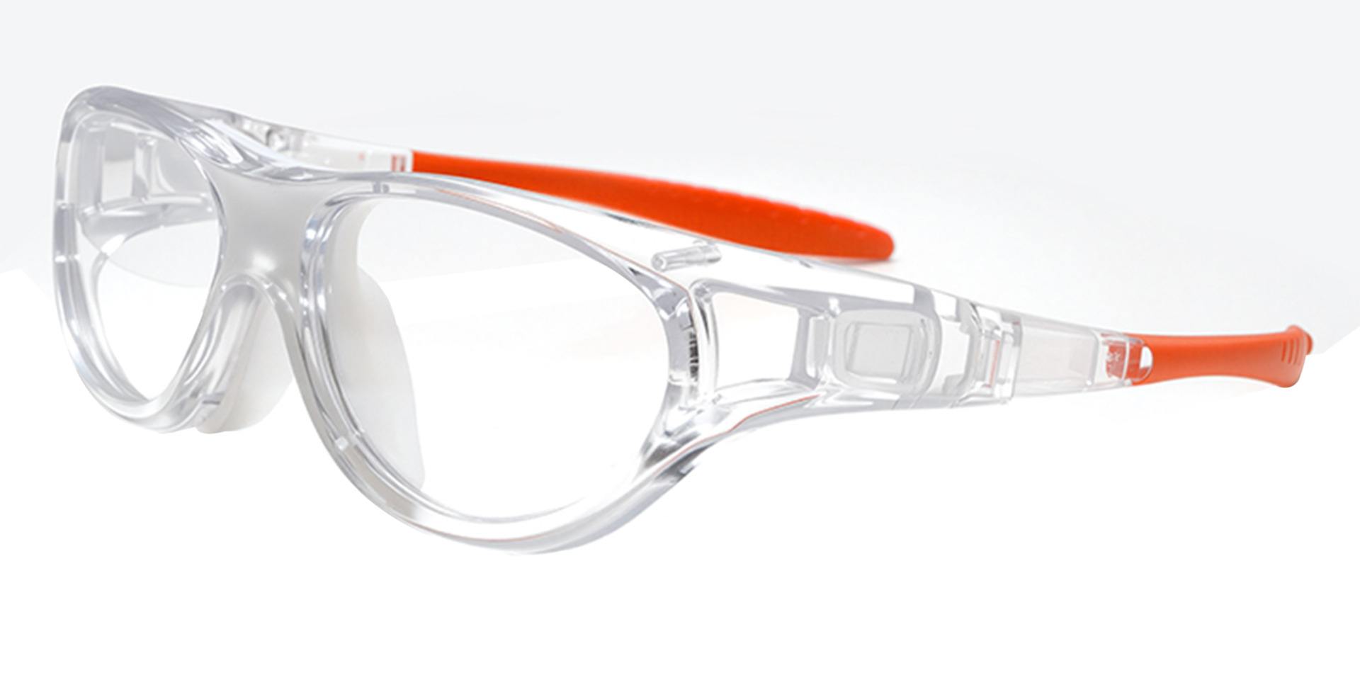 Atlas Prescription Sports Goggles Clear White - Interchangeable Headband - Basketball, Football & Soccer Glasses