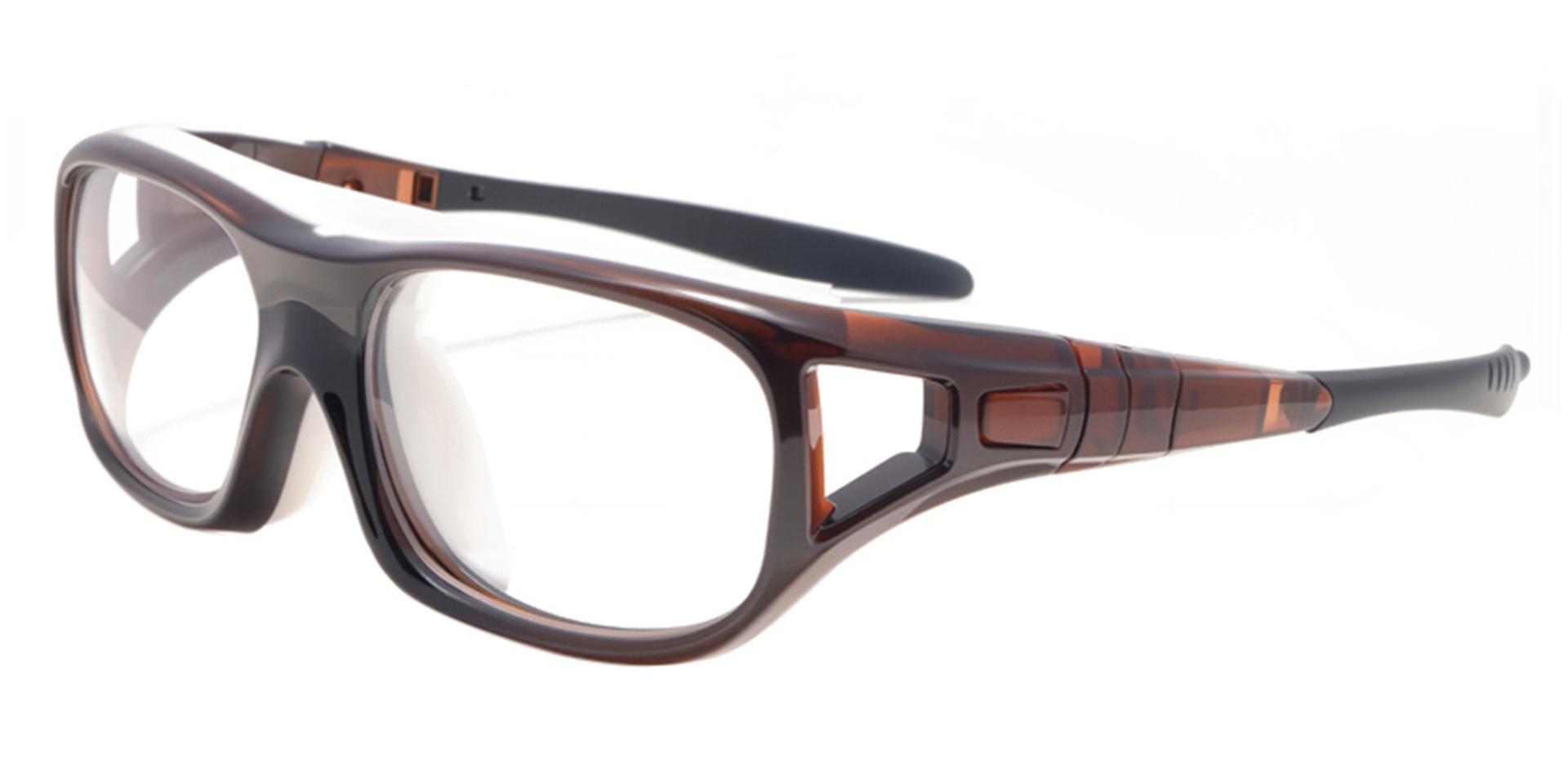 Sierra Prescription Sports Goggles Brown - Interchangeable Headband - Basketball, Football & Soccer Glasses