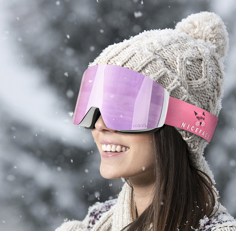 Kimberly Prescription Ski and Snowboard Goggles Silver - Dual Layer Anti Fog Lenses - Impact Resistance and UV Blocking Snow Glasses