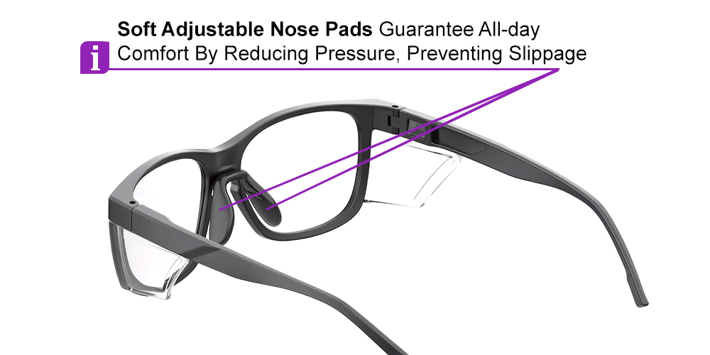 Matrix Buffalo Prescription Safety Glasses -- ANSI Z87.1 Certified -- Magnetic Sun Clip For Indoor and Outdoor Use