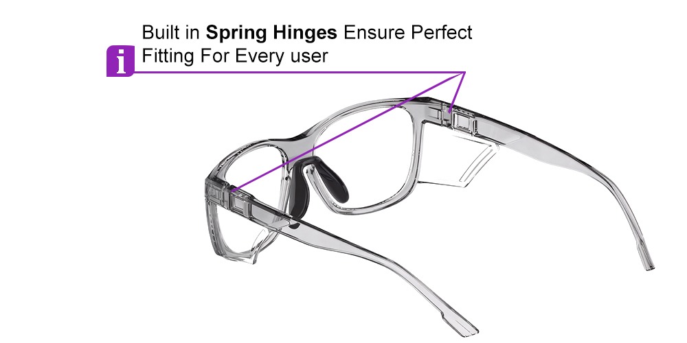 Matrix Buffalo Prescription Safety Glasses -- ANSI Z87.1 Certified -- Magnetic Sun Clip For Indoor and Outdoor Use